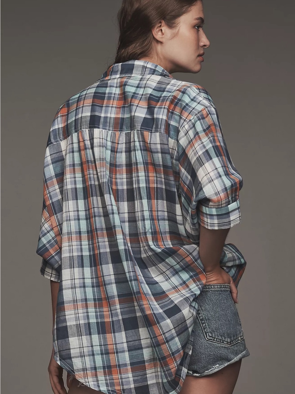 Pilcro Long-Sleeve Oversized Buttondown Shirt - Picture 2 of 13